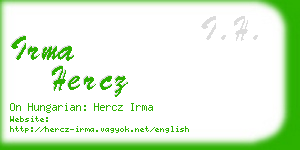 irma hercz business card